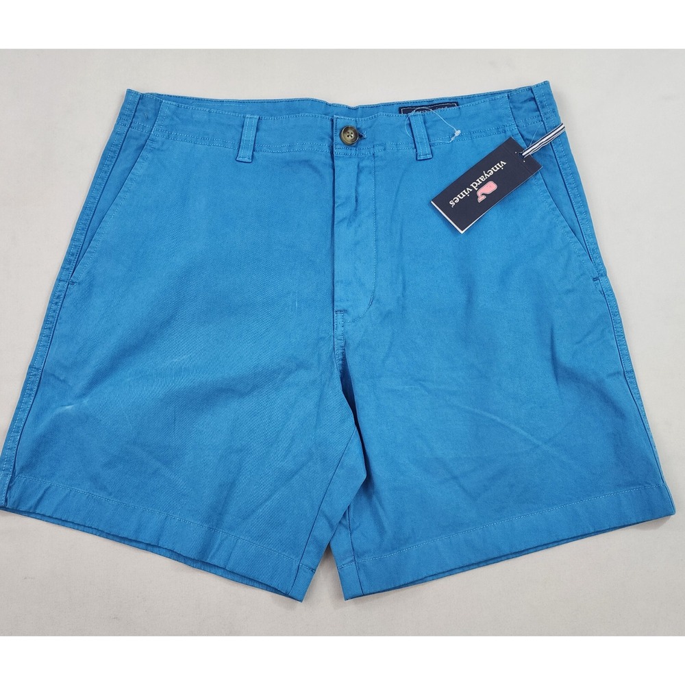 Vineyard Vines Island Shorts Mens 32 Blue Cotton 7 Inch Inseam Chino NWT